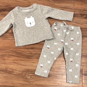 BabyGap Holiday Bear Christmas 2pc Outfit 12-18M